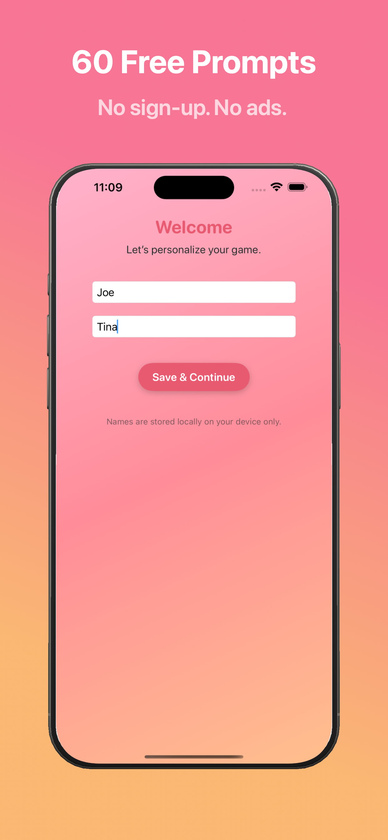 Couples Truth or Dare app screenshot