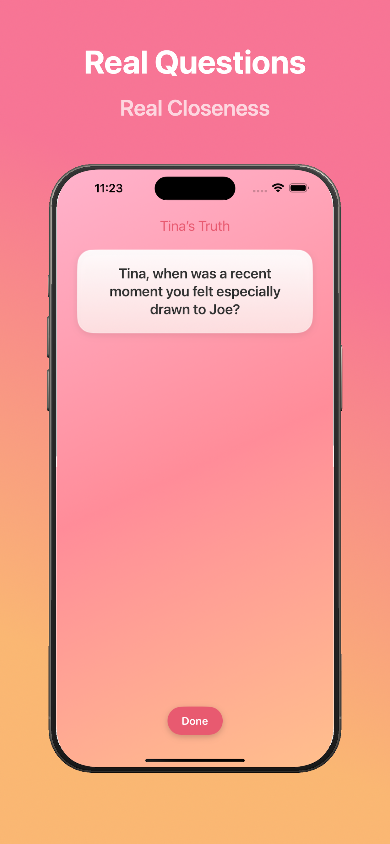 Couples Truth or Dare app screenshot